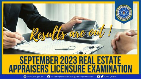 real estate appraiser exam result 2023
